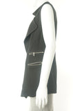 Wilfred Black Vest, Simple cute vest., Black, 68% acetate, 32% polyester, 