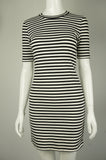 Sunday Best Black and White Stripped Dress, Super comfortable stripped dress, add a pair of sneakers and you are ready to tackle the day!, Black, White, 62% Rayon, 34% Polyester, 4% Spandex, women's Dresses & Rompers, women's Black, White Dresses & Rompers, Sunday Best women's Dresses & Rompers, Sunday best women's dress, aritzia women's dress, 