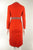 Elli Share Elegant Red Long Sleeve Dress, Elegant red dress with thick fabric. Wear this to a professional event (when we eventually can!) and stand out with the bright color and unique design., Red, Cotton and spandex, women's Dresses & Rompers, women's Red Dresses & Rompers, Elli Share women's Dresses & Rompers, elegant red high neck formal dress, professional midi pencil dress with high heck décor waist long sleeves, long thick red dress, long formal red dress