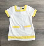 Tommy Hilfiger 12 Months Baby Dress, Simple and Cute design. With two pockets that the baby probably won't use., White, Shell: 95% Polyester, 5% Elastane; Lining: 100% Cotton, 12 months baby clothes, baby girl dress, second hand baby girl clothes, 12 month baby clothes