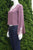 Forever 21 V-neck Long Sleeve Blouse, Elegant neck line design. Wide sleeves with lace design. , Purple, 100% Rayon, women's Tops, women's Purple Tops, Forever 21 women's Tops, Purple top, lace blouse, lace sleeve, v-neck blouse