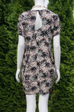 Elli Share Casual Floral Jewel Neck Open Back Dress, This cute and casual dress flows comfortably on your body as you take that walk around the city. Loose fitting., Black, White, Pink, 100% Polyester, women's Dresses & Rompers, women's Black, White, Pink Dresses & Rompers, Elli Share women's Dresses & Rompers, Casual Floral Jewel Neck Dress, City Dress 