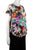 Parker Silk Tie-Dye Shirt, In the mood for something comfy yet fun and head-turning? This super light and comfortable tie-dye shirt is for you, Rainbow, Red, Blue, 100% Silk, women's Tops, women's Rainbow, Red, Blue Tops, Parker women's Tops, women's silk blouse, women's short sleeve silk blouse, women's tie dye shirt, women's multi-colored loose fitting shirt