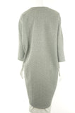 KAI&KLO Quilted Long Coat, Modern and minimal design. Made in Canada., Grey, Spandex, Rayon, polyester, 