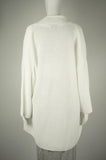 Oak + Fort White Cardigan, Simple and elegant white cardigan for the chilly office., White, 100% polyester, 