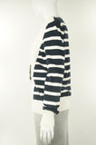 A|X Armani Exchange Short Cardigan, Knitted cardigan from A|X. Tag still on., Blue, White, 80% cotton, 18% polyamide, 2% elastane, 