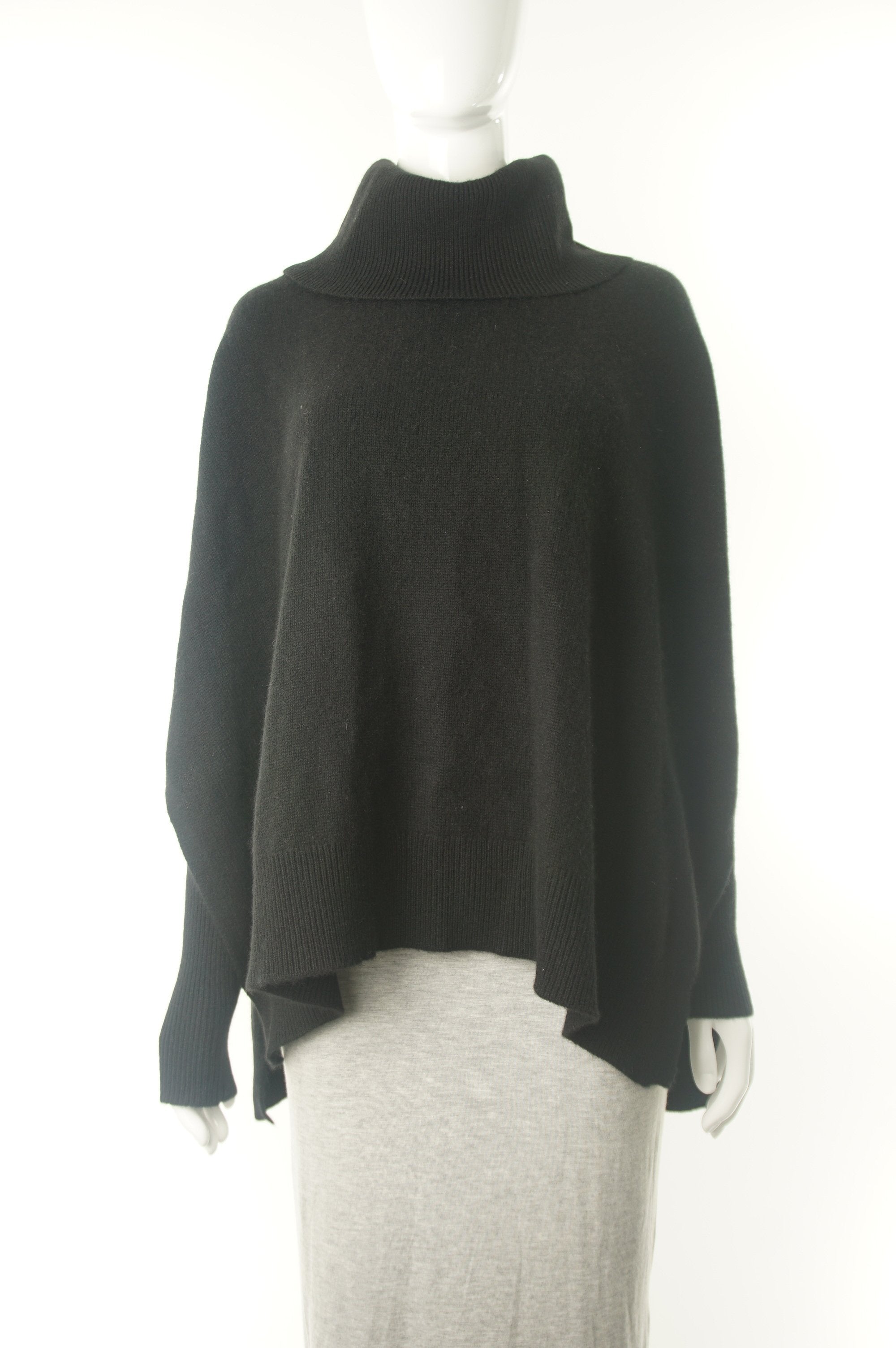 Lord & Taylor Cashmere Cape Poncho, Super soft pullover for a warm and elegant look., Black, 100% Cashmere, women's Tops, women's Black Tops, Lord & Taylor women's Tops, women's cashmere poncho, women's pullover sweater, lord&taylor cashmere sweater