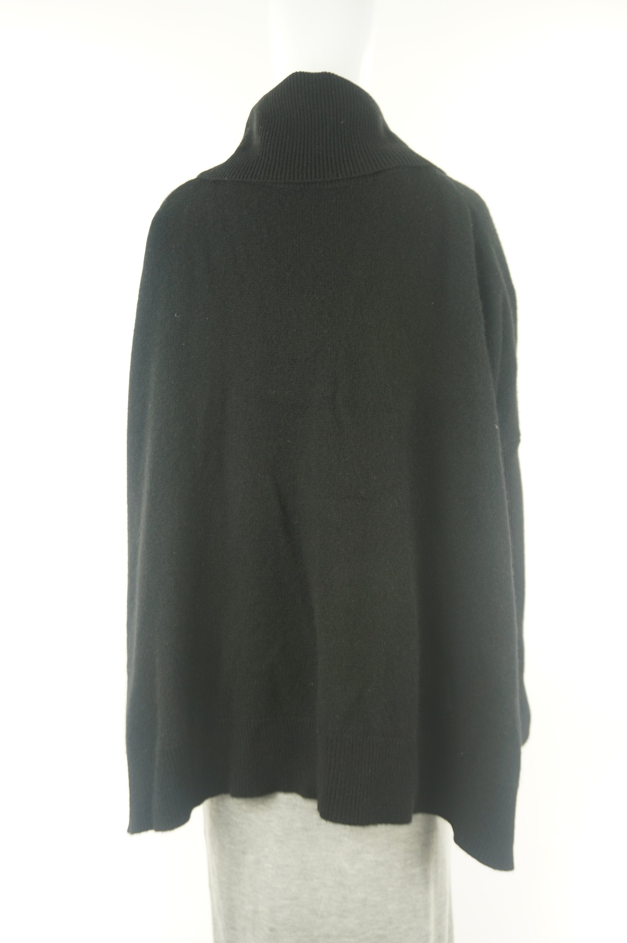 Lord & Taylor Cashmere Cape Poncho, Super soft pullover for a warm and elegant look., Black, 100% Cashmere, 