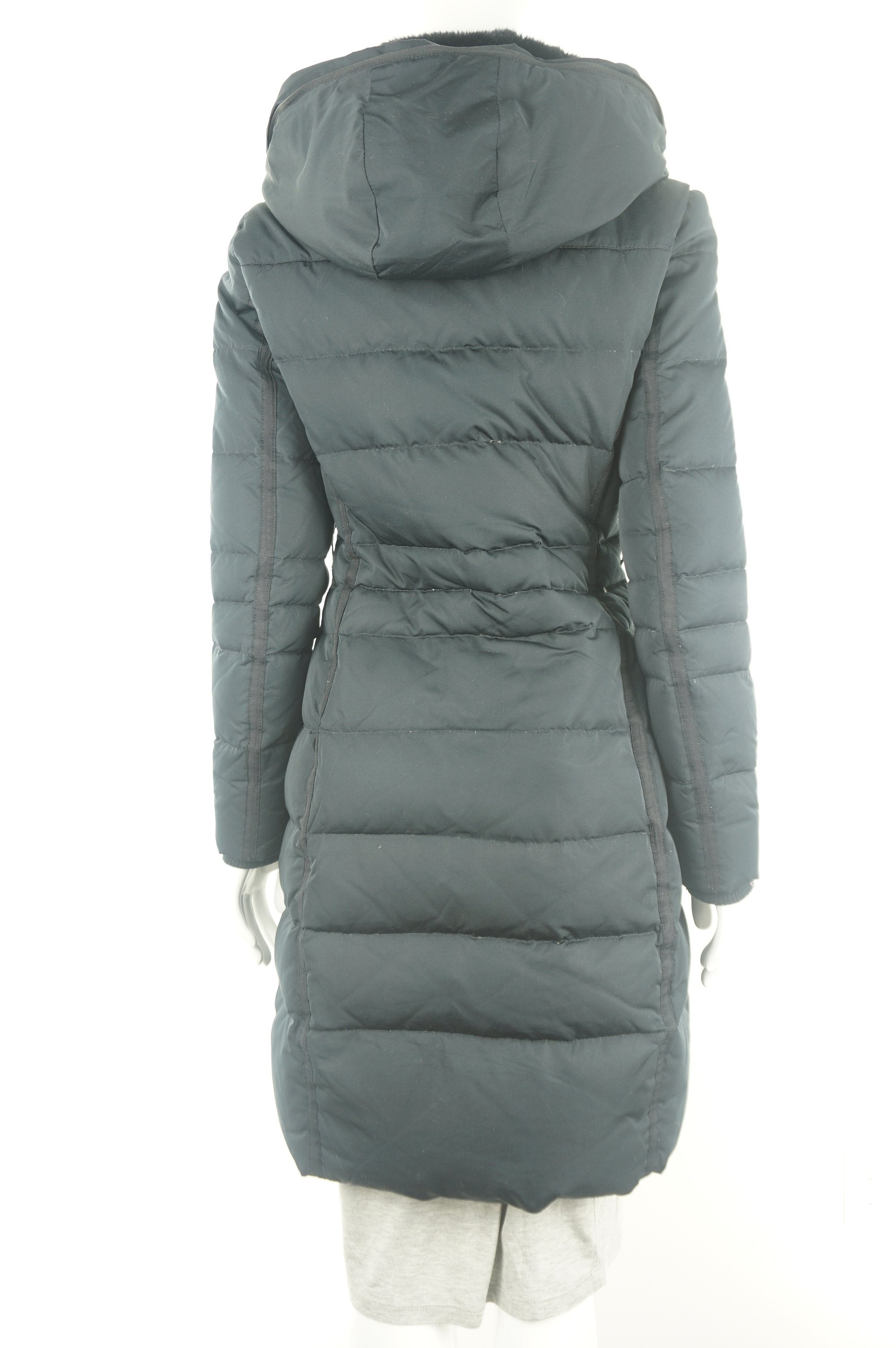 Zara Basic Winter Long Coat, Puffy long winter coat with collapsible hoodie. , Blue, Filling: 70% down, 30% feather. Shell&lining: 100% Polyester, 