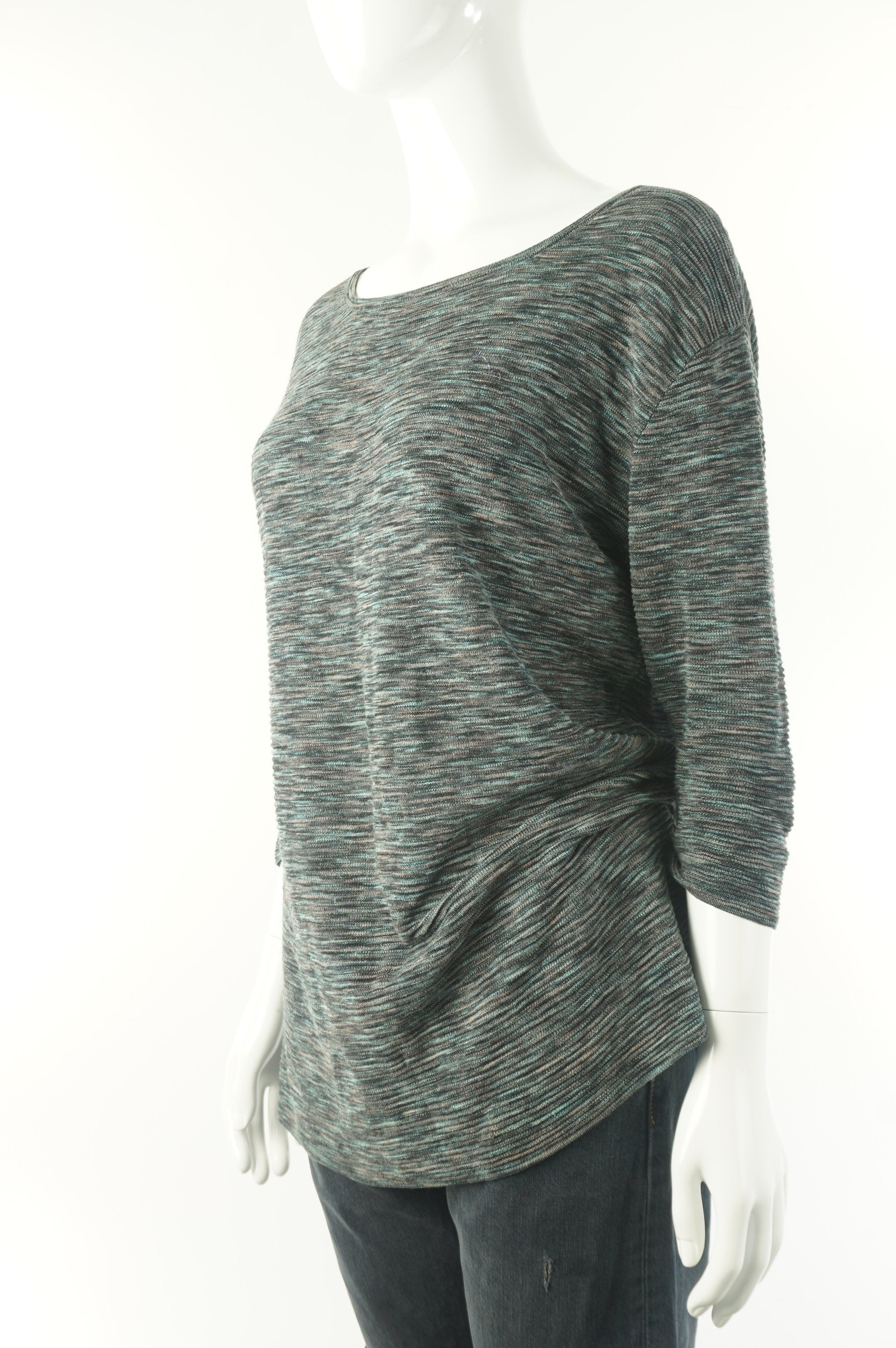 Wilfred Pullover Sweater, Relazed fit with dropped shoulder. Perfect for everyday wear., Grey, Green, 68% viscose, 28% linen, 12% Nylon, women's Tops, women's Grey, Green Tops, Wilfred women's Tops, wilfred loose sweater, arizia women's loose sweater, women's sweater, wilfred women's pullover