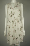 Dynamite Floral print sleeveless midi dress, Floral prints creams cuteness for this dress. Perfect for a summer day, or whenever you feel like it;), White, Pink, 100% polyester, women's Dresses & Rompers, women's White, Pink Dresses & Rompers, Dynamite women's Dresses & Rompers, dynamite floral women's short sleeve button down chifron ruffle dress, women's cute summer chifron ruffle dress 