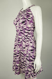 Forever 21 Cute Purple Zebra Print Flared Dress with Crossed Strap Back, Comfortable, stretchy, yet elegant, this flared dress with crossed strap will help you radiate in a special feminine charm. , Purple, White, 2 way stretch fabric, women's Dresses & Skirts, women's Purple, White Dresses & Skirts, Forever 21 women's Dresses & Skirts, Purple leaf patterns mini dress, dresses for outdoor events, party dresses, stretchy and body-cut flared dress