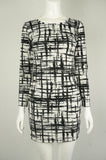Elli Share Black and White Long Sleeves Professional Dress, This black and white professional dress expresses your confident self and impeccable fashion taste. , Black, White, 100% Combined Cotton , women's Dresses & Rompers, women's Black, White Dresses & Rompers, Elli Share women's Dresses & Rompers, Professional black and white women's dress, Checked Pattern black and white Work Dress, Checked Print black and white Work Dress, Business Casual black and white Women's dress