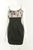 Forever 21 Cocktail dress with mosaic print pattern top and black hobble skirt bottom, A dress that you beauty can wear in both professional settings and fun social parties, Black, , women's Dresses & Rompers, women's Black Dresses & Rompers, Forever 21 women's Dresses & Rompers, Business casual's women's dress, cocktail dress, spaghetti strap dress with black pencil skirt