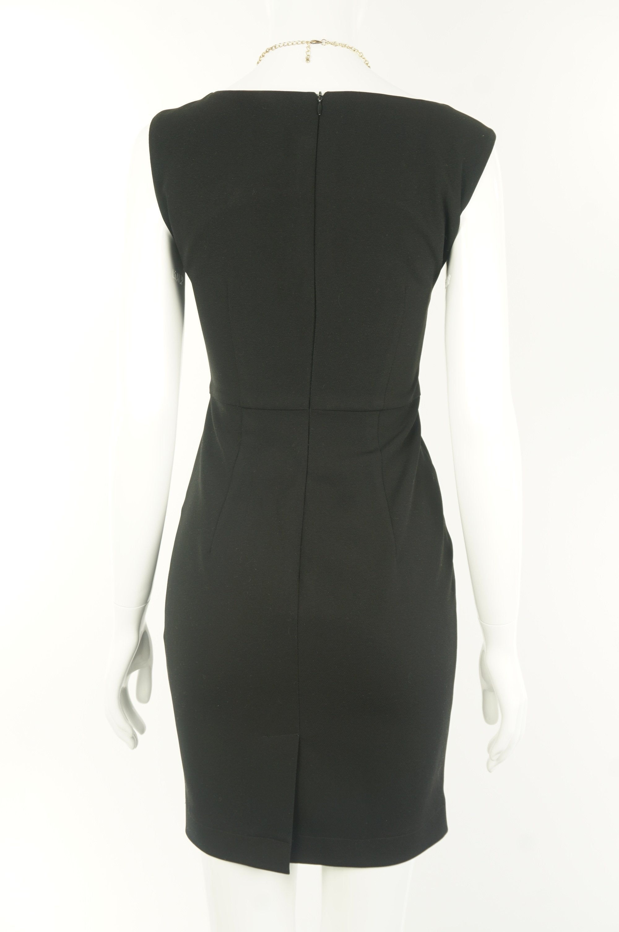 Moc Mien Business Formal Black Dress with one-side pocket, Dress for Success and we say yes to this one for you! Perfect for that job interview or the business meeting you're about to attend. , Black, 100% polyester, women's Dresses & Skirts, women's Black Dresses & Skirts, Moc Mien women's Dresses & Skirts, Dress for success, interview dress, professional black dress, women's professional dress, women's dress with one pocket