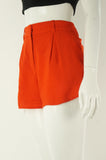 Babaton High Waisted Red Shorts, The cute bright red color that goes with your brillant personability. Pleats in the front. Pair with your simple bodysuit and you are set for the perfect summer weekend day!, Red, 77% Tracetate, 23% Polyester, women's Pants & Shorts, women's Red Pants & Shorts, Babaton women's Pants & Shorts, Aritzia high wasted shorts, Cute red women's shorts