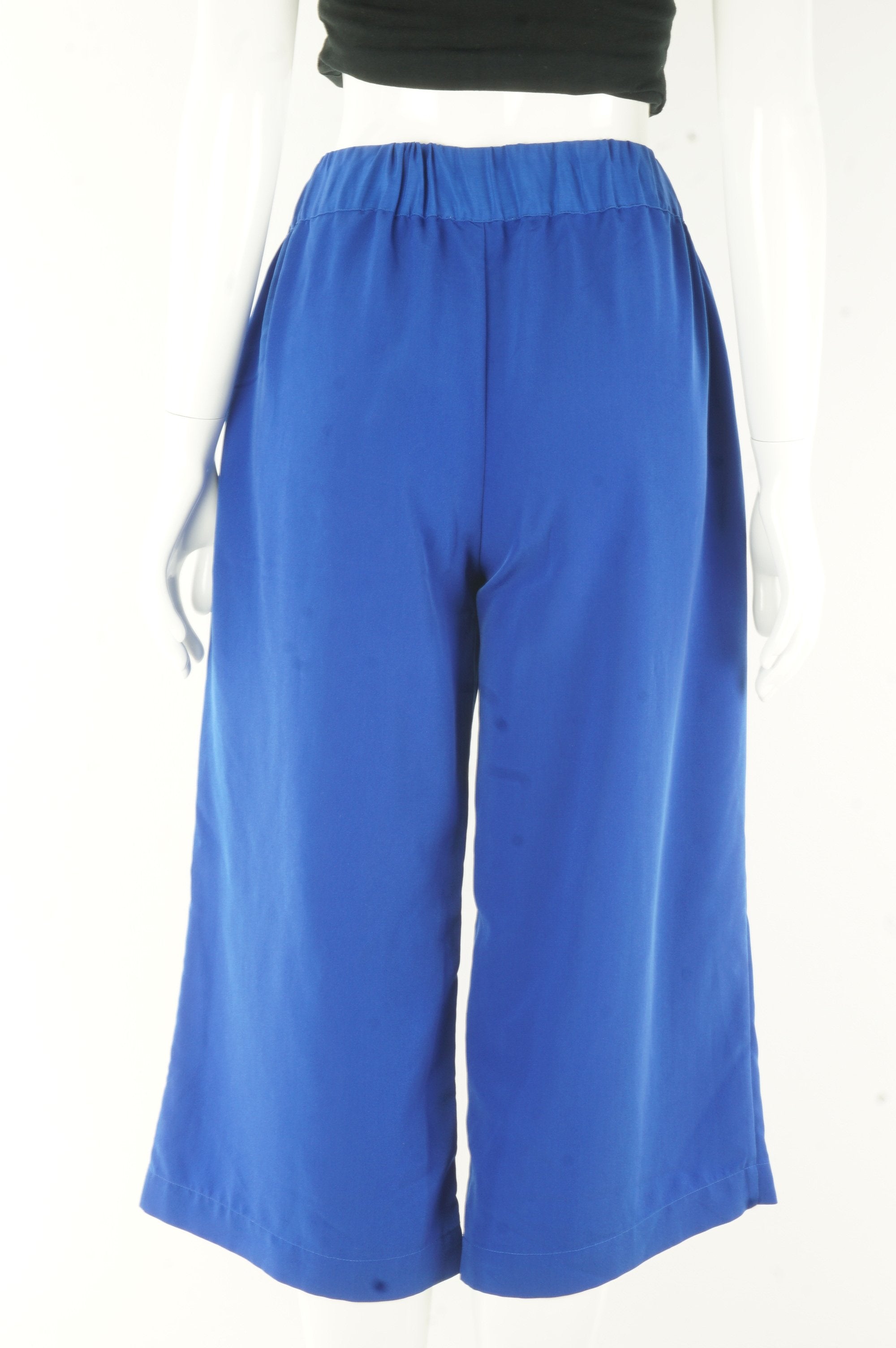 H Halston Cropped Wide Legged Pants, Casual or formal, you call. Comfort is garanteed!, Blue, 100% polyester, women's Pants & Shorts, women's Blue Pants & Shorts, H Halston women's Pants & Shorts, women's cropped wide-legged pants, women's comfortable loose pants