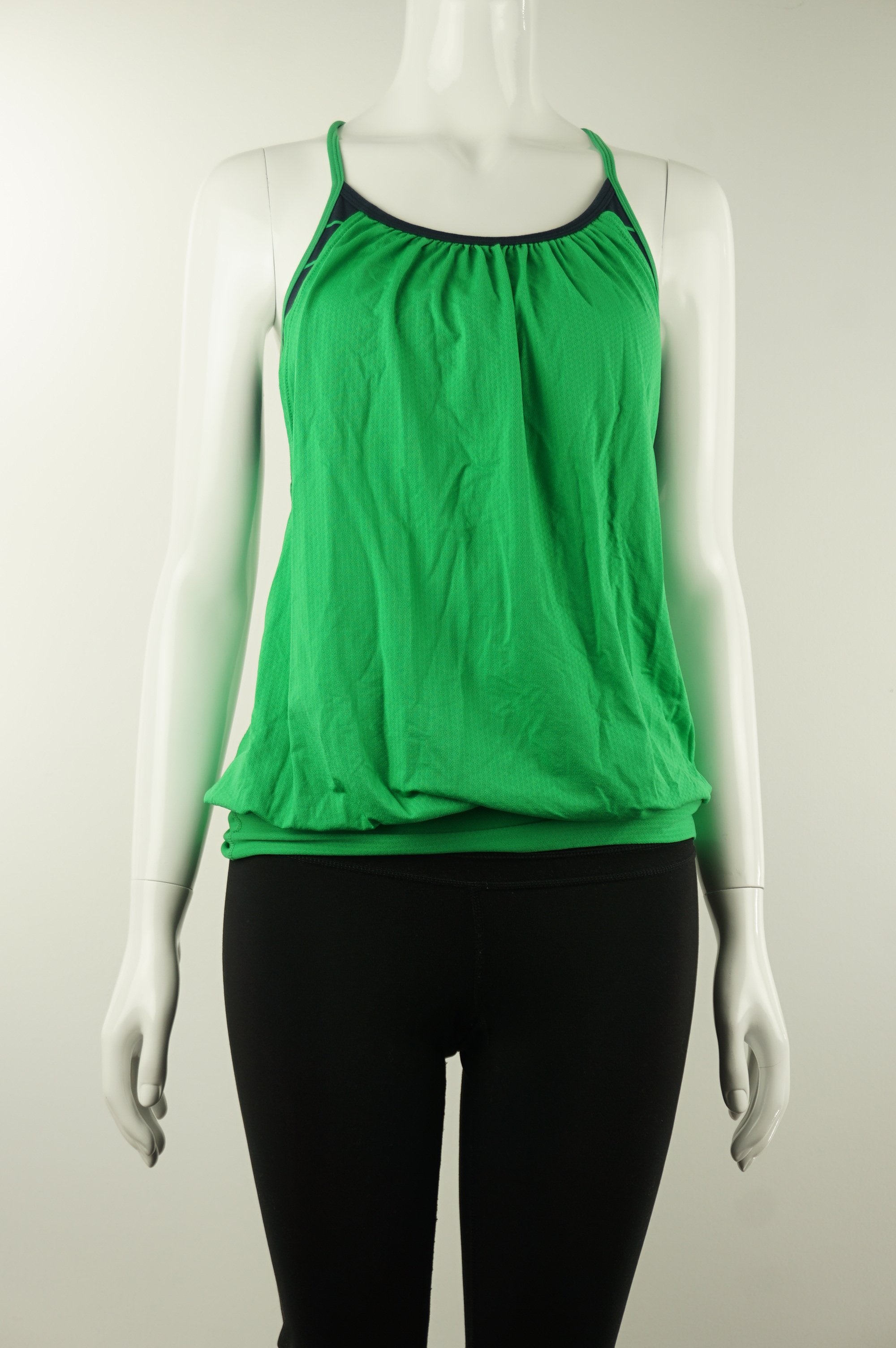 Lululemon Tank Top with Built-in Bra, Bright tank top with built-in bea for all your atheletic needs. , Green, Blue, Cotton and Lyocel, women's Activewear, Tops, women's Green, Blue Activewear, Tops, Lululemon women's Activewear, Tops, women's tabk top, lululemon women's athletic top