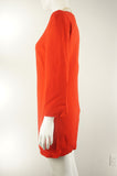 Babaton Elegant Red Dress, Simple, elegant, and vibrate dress. Perfect for brighten up the office wear., Red, 98% Viscose, 2% Spandex, women's Dresses & Rompers, women's Red Dresses & Rompers, Babaton women's Dresses & Rompers, vibrant orange office tunic dress with long sleeves, elegant red straight dress, aritzia dress, aritzia red tunic dress