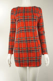 Lattern Girl Checkered Warm Dress, Warm winter dress for girls with a smaller build., Red, Thick comfy fabric, women's Dresses & Rompers, women's Red Dresses & Rompers, Lattern Girl women's Dresses & Rompers, girl's tunic short dress, checkered pencil short dress, cute and warm red checkered dress, winter dress with long sleeves