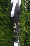 Ted Baker Floral Bottom Pants, Ted says: "created especially for you.", Black, Green, Shell: 100% Polyester, Lining: 97% Polyester, 5% Elastane, women's Pants, women's Black, Green Pants, Ted Baker women's Pants, women's designer floral ankle pants, floral design cropped pants, fancy dress ankle pants