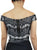 Guess Black and White Lace crop top, Thinking about something to go with your high waisted bottoms? Look no further., Black, White, 97% Polyester, 3% Spandex, women's Tops, women's Black, White Tops, Guess women's Tops, women's open shoulder top, women's lace top, black floral lace crop top, short sleeved cropped top with sabrina neckline shirt, black and white lace boat neckline shirt, bateau neckline black shirt