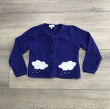 Catimini Cloud Knit Cardigan, Designed in France. Simplistic premium baby clothes., Blue, 38% Modal, 36% Cotton, 26% Polyamide, toddler clothes, 24 months baby cardigan, baby girl cardigan