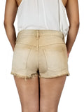 Free people Khaki jean shorts, Roses are red. Shorts are short. Snug fit, Yellow, 100% Cotton, Shorts, jean shorts, brand new, fashionable shorts