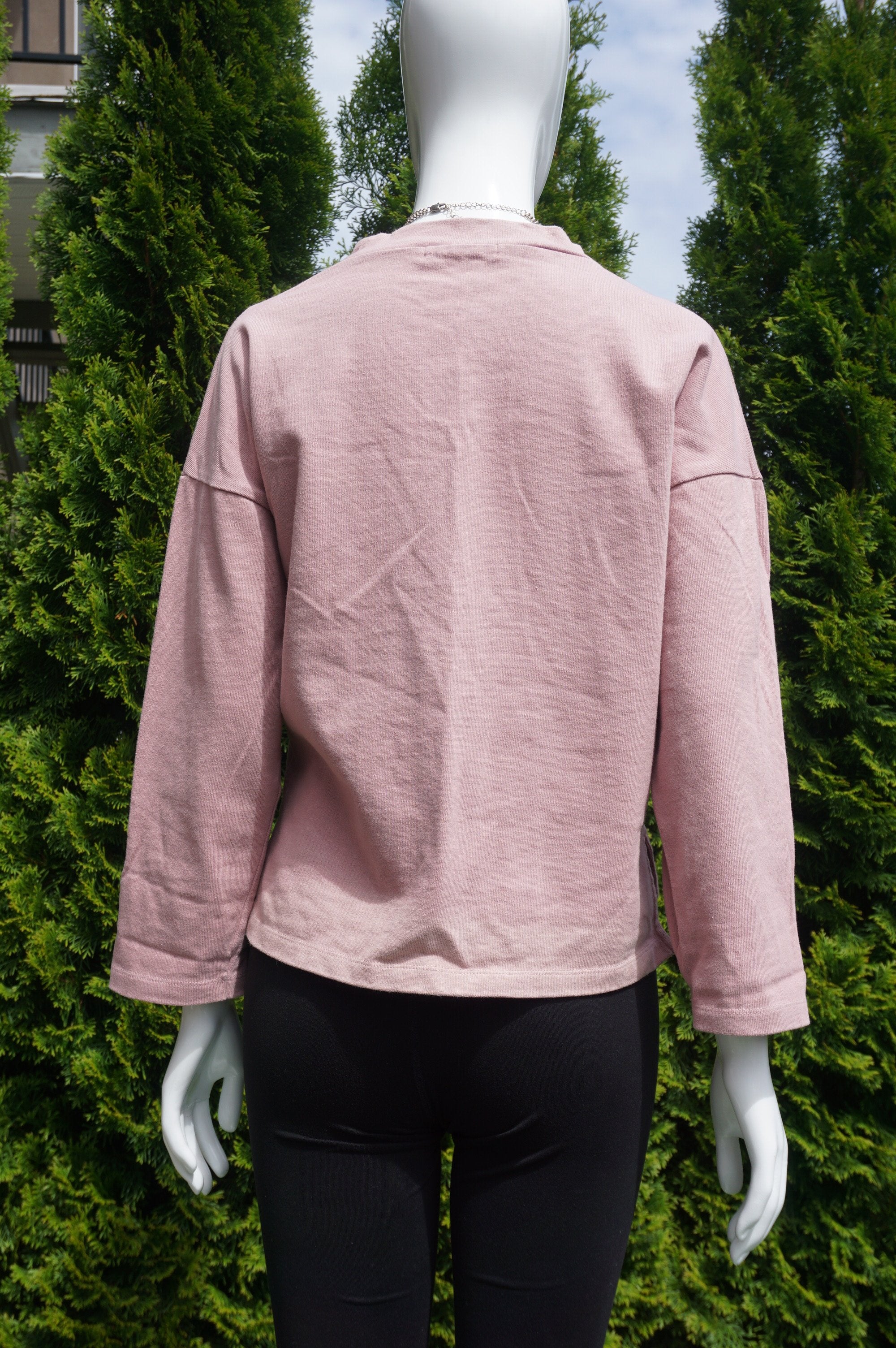 Moussy Comfy Wide Long Sleeve Pink Sweat Top, Comfortable one size top made from 100% cotton., Pink, 100% Cotton, women's Tops, women's Pink Tops, Moussy women's Tops, sweat top, pink long sleeve sweater, long sleeve sweat top, casual top, comfy top