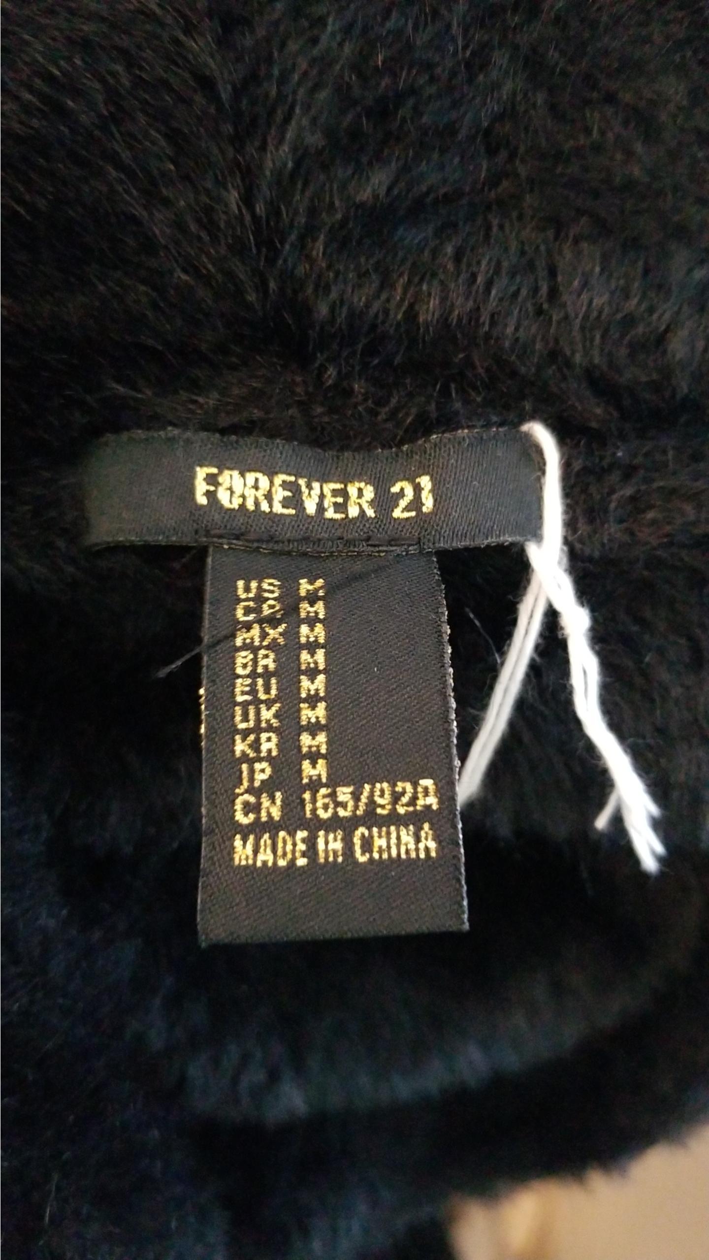 Forever 21 Black Faux Fur Warm Sweater, , Black, , women's Tops, women's Black Tops, Forever 21 women's Tops, black sweater, fur sweater, warm top