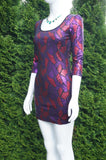 Marciano Open Back Sequin Dress, Measurements when relaxed: Shoulder to Shoulder 14 inches, bust 32 inches, waist 27 inches, hip 34 inches. Dress is very stretchy. , Purple, Red, 90% Polyester 10% Spandex, women's Dresses & Rompers, women's Purple, Red Dresses & Rompers, Marciano women's Dresses & Rompers, Sequin dress, open back dress, 
