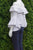 Zara Ruffled Wide Neck Top, Wide neckline design with loose elastic, White, 100% Cotton, women's Tops, women's White Tops, Zara women's Tops, wide neck top, ruffled neck top, white top