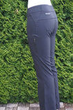 Columbia Athletic Pants, waist 28 inches, in seam 28 inches. Small pocket on the side. Altered to fit a smaller person, Black, 89% Polyester, 11% Spandex, women's Pants, women's Black Pants, Columbia women's Pants, hiking pants, outdoor pants, work out pants