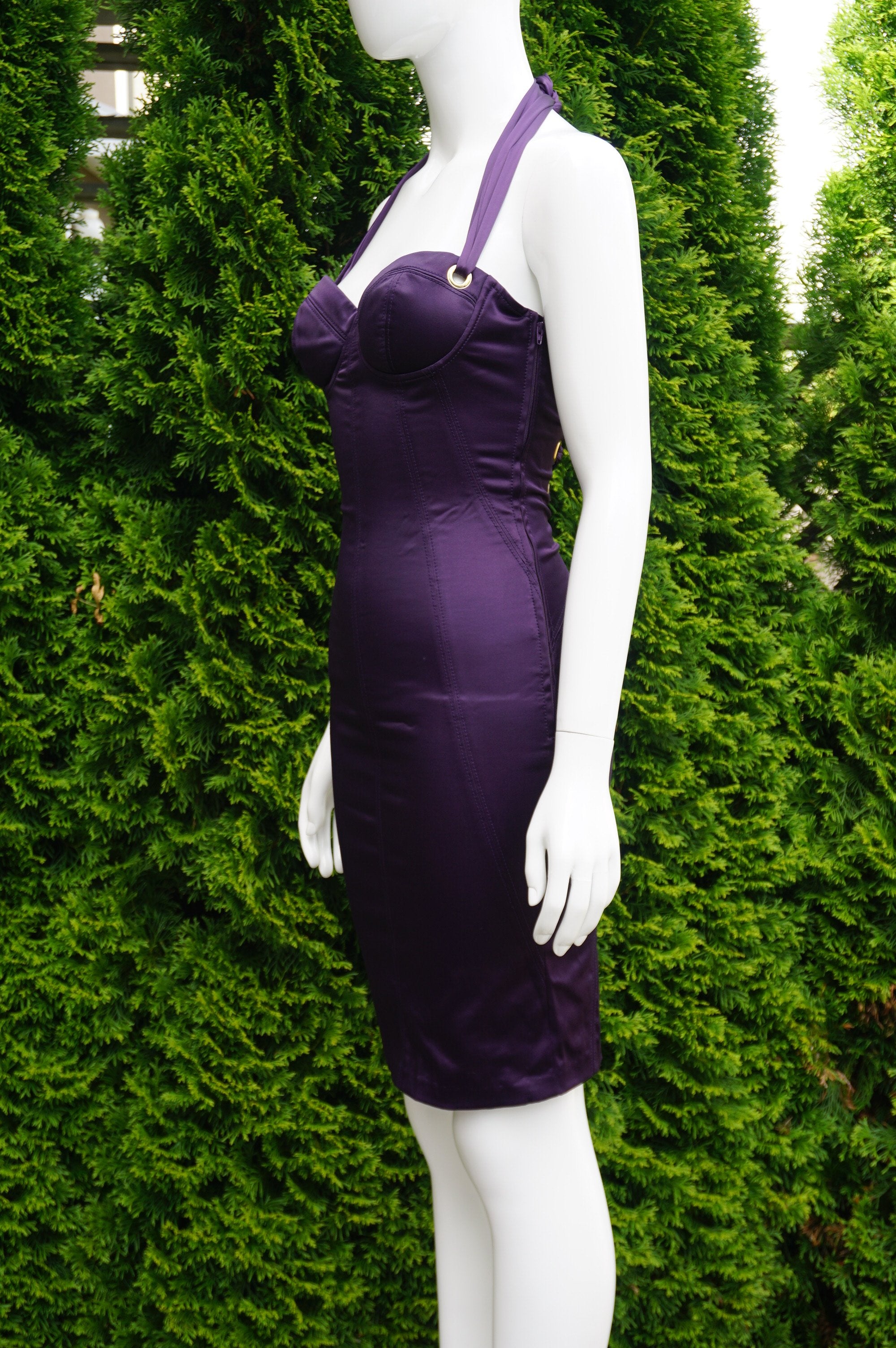 Marciano Purple Sleeveless Mini Dress with Adjustable Straps, Breast 28 inches, waist 24 inches (adjsutable straps leaving some room for size differnces, length 31 inches measured from top of breast., Purple, 53% Polyester, 44% cotton, 3% Spandes, women's Dresses & Rompers, women's Purple Dresses & Rompers, Marciano women's Dresses & Rompers, mini dress, purple dress, bodycon dress,