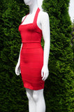 Bebe Solid Red Halted Neck Bodycon Dress , You are confident. Choose an iconic influential solid red body dress that exuberates your brilliance. Breast 25 inches, waist 23 inches, length 36 inches measured from the shoulder., Pink, Red, 86% Rayon. 14% Spandex, women's Dresses & Rompers, women's Pink, Red Dresses & Rompers, Bebe women's Dresses & Rompers, Red Bodycon Dress, halted neck dress, sheath dress