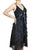 BCBGMAXAZRIA Flowy Cocktail Dress with Front Crystal Tie, Look and feel your best in this flowy cocktail dress perfect. Its front crystal bow tie at the waist accentuates the positives of your figure in this., Black, 71% Cotton 27% Polyester 2% Spandex , women's Dresses & Rompers, women's Black Dresses & Rompers, BCBGMAXAZRIA women's Dresses & Rompers, dress, women's party black dress, women's black designer's formal dress, black prom dress, fashion, spaghetti strapped black dress, featured