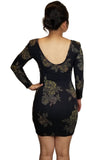 Wilfred Scoop Back Black floral dress, Body hugging dress with scoop back and a unique floral design, all for you to show the edges and curves!, Black, 92% Cotton 6% Spandex, Shoulder fill: 100% Polyester, Dress, scoop back dress, soft dress, body hugging dress