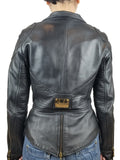 Marciano leather black jacket, Badass is the new feminine. Fits small. , Black, Shell: 100% Leather. Lining: 100% Polyester, jacket, women's leather black jacket, women's leather designer jacket, fashion
